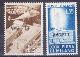 Italy Trieste Zone A AMG-FTT 1951 Mi#143-144 Mint Hinged - Nuevos