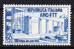 Italy Trieste Zone A AMG-FTT 1952 Sassone#143 Mint Hinged - Neufs