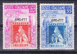 Italy Trieste Zone A AMG-FTT 1951 Sassone#108-109 Mi#139-140 Mint Hinged - Neufs