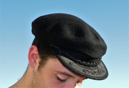 Black Greek Fisherman's Authentic Wool Cap - Size 58 - Autres & Non Classés