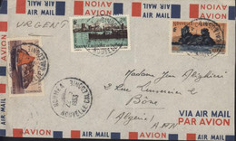 Nouvelles Calédonies Et Dépendances YT 265 + 268 274 CAD Nouméa 22 5 1953 Arrivée Algérie CAD Bone 1 VI 53 - Cartas & Documentos