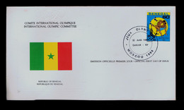 Gc7430 Rep. SENEGAL Moscow Olimpics Games1980 "Int. Olympic Committee" Sports Games Lute - Lutte