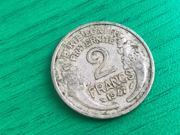 Münze Münzen Umlaufmünze Frankreich 2 Francs 1947 Ohne Münzzeichen - 2 Francs