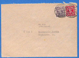 Allemagne Zone Bizone 1946 Lettre De Wuppertal (G13511) - Andere & Zonder Classificatie