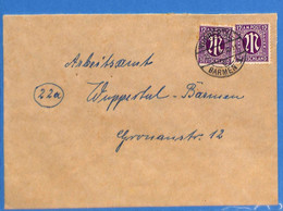 Allemagne Zone Bizone 1946 Lettre De Wuppertal (G13526) - Otros & Sin Clasificación