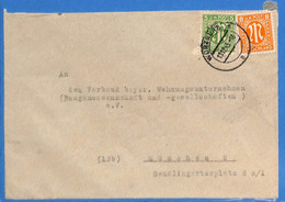 Allemagne Zone Bizone 1945 Lettre De Worzburg (G13530) - Altri & Non Classificati