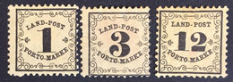 1862 -63 - German Germany Baden - Land Post . 1,3.12 Porto Market - New - Mint Hinged - Ungebraucht