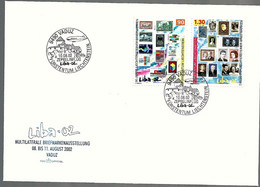 Liechtenstein 2002: 90 Jahre Marken LIBA Zu 1240-1241 Mi 1297-1298 Yv 1240-1241 Mit O ZEPPELIN-NT FLUG VADUZ 10.08.02 ( - Air Post