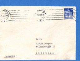 Allemagne Zone Bizone 1951 Lettre De Hamburg Aux Sweden (G13559) - Other & Unclassified