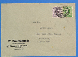 Allemagne Zone Bizone 1946 Lettre De Wuppertal (G13560) - Andere & Zonder Classificatie