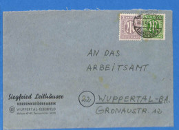 Allemagne Zone Bizone 1946 Lettre De Wuppertal (G13567) - Andere & Zonder Classificatie