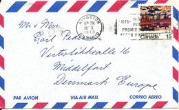 Canada Air Mail Cover Sent To Denmark Kingston 16-10-1973 Single Franked - Luchtpost