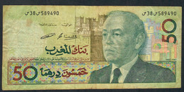 MOROCCO P64c 50 DIRHAMS 1987 #38    AVF NO P.h. - Maroc