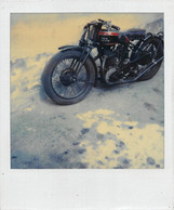 19156 " MOTO NEW HUDSON (1929) "-VERA FOTO POLAROID Cm. 10,8 X 8,9 - Motos