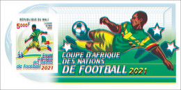 MALI 2022 RARE ERROR IMPERF ESSAY - SOUVENIR SHEET BLOC FOOTBALL AFRICA CUP OF NATIONS COUPE D'AFRIQUE CAMEROUN 2021 MNH - Coupe D'Afrique Des Nations