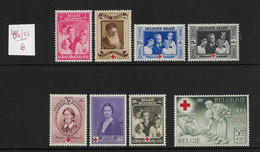 PM81/ Belgique - België 496 > 503 Croix Rouge Famille Royale ** MNH  Cote 42,00 € 20% - Unused Stamps