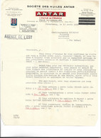 Lot De 80 Factures, Lettres, Facturettes  De 1931 à 1957 / HUILES ANTAR /  PARIS STRASBOURG PECHELBRONN - Cars