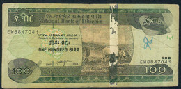 ETHIOPIA P52g 100 BIRR 2007/2015  #EW Signature 7    FINE NO P.h. - Etiopia