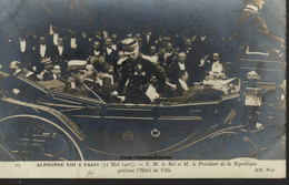 ALPHONSE XIII A PARIS - 1905 - S.M. Le Roi Et M Le Président De La République Quittent L'hôtel De Ville Maca4133 - Sonstige & Ohne Zuordnung