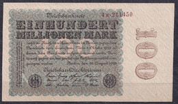 Germany - 1923 - 100 000 000 Mark  - Wmk  Small Crucifera Blassoms.. R106j. P107b..UNC - 100 Millionen Mark