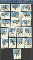 SONGBIRDS - OISEAUX CHANTEURS ZANGVOGELS - USSR RUSSIAN Matchbox Labels 1966 - Zündholzschachteletiketten