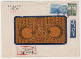 TURKEY,TURQUIE,TURKEI , ANKARA TO NEW YORK (USA) 1950 ,ETI ,BANK ,COVER - Storia Postale