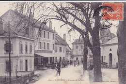 Cpa- 74 - St Julien -animée- Avenue De La Gare - Edi Pittier N° 1803 - Saint-Julien-en-Genevois