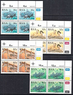 C0447 SOUTH AFRICA 1989, SG 677-80 50th Anniversary Of Discovery Of Coelacanth,  MNH Control Block Of 4 - Nuevos