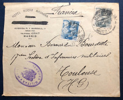 Espagne, Divers Sur Enveloppe De Madrid + Censure Madrid - (B4325) - Covers & Documents