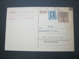 1925 , 700 Kronen .- Ganzsache Als Währungs Mischfrankatur Aus  Wien - Lettres & Documents