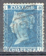 GB Queen Victoria 1858 Two Penny Blue Plate 8 In  Fine Used Condition. - Gebraucht