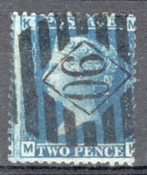 GB Queen Victoria 1858 Two Penny Blue Plate 9 In  Fine Used Condition. - Gebraucht