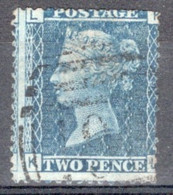 GB Queen Victoria 1858 Two Penny Blue Plate 9 In  Fine Used Condition. - Used Stamps