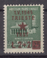 Italy Yugoslavia Occupation Trieste 1945 Provisory Issue Mi#22 Sassone#7 Mint Hinged - Unused Stamps