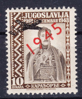 Yugoslavia Kingdom, King In Exile, London Issue 1943 With Plane Overprint Key Stamp From Set, Mint Never Hinged - Ongebruikt