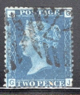 GB Queen Victoria 1858 Two Penny Blue Plate 13  In  Fine Used Condition. - Oblitérés