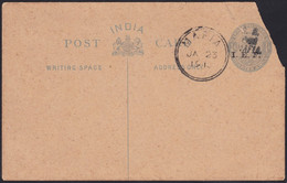 India      .     Postcard  (2 Scans)   .  VERY RARE   .    Major Tear     O   .    Cancellrd - 1911-35 King George V
