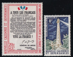 Nouvelle Calédonie Année Complète 1965 - N°326/327 - Neuf ** Sans Charnière - TB - Años Completos