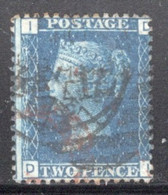 GB Queen Victoria 1858 Two Penny Blue Plate 14 In Fine Used Condition. - Used Stamps