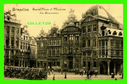 BRUXELLES, BELGIQUE - GRAND'PLACE ET MAISON DES BRASSEURS - ANIMÉE VIEILLE VOITURES - ÉCRITE EN 1918 - LÉGIA - - Places, Squares