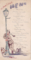 Ste Croy Du Mont (Gironde 33) MENU Du 17 Mai 1923 - Dessin à La Gouache - Menus