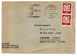 ALLEMAGNE -1962 -lettre SAARBRUCKEN  Pour NANTERRE -92 (France)..timbres Sur Lettre....cachet .. - Briefe U. Dokumente