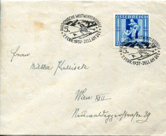 74701 Austria, Special Postmark  1937 Zell Am See, 5Akademische Weltwinterspiele, Circuled Cover - Lettres & Documents