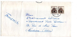 ALLEMAGNE -1965 -lettre FRANKFURT AM MAIN  Pour NANTERRE -92 (France)..Paire De Timbres Sur Lettre....cachet .. - Storia Postale