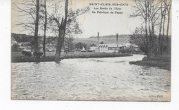 95   SAINT  CLAIR  SUR  EPTE  LES  BORDS  DE L'EPTE  FABRIQUE  DE PAPIER    BON ETAT   2 SCANS - Saint-Clair-sur-Epte