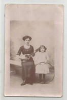 38 Isère Vienne 1911 Femme Mandoline Musique Et Fille écrite Pour Bonne Année 1912 Carte Photo - Vienne