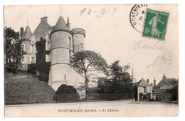 (72) 1786, Montmirail, Le Château, Café Bruneau Dans Le Fond, Dos Non Divisé - Montmirail