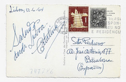 3734  Postal   Lisboa 1964, Portugal - Lettres & Documents