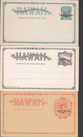 Hawaii UPU Universal Postal Union Postal Stationery Ganzsache Entier (UX5-7) 1893, Provisional Government (Unused)) - Hawaï