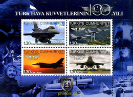 310634 MNH TURQUIA 2011 CENTENARIO DEL ARMA AEREA TURCA - Lots & Serien